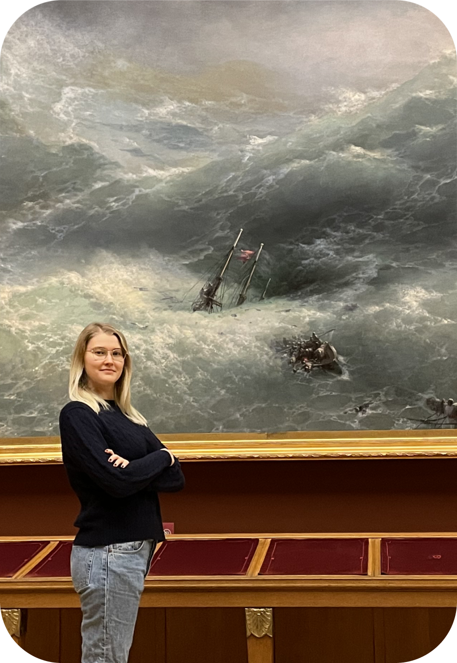 Yana at a museum
