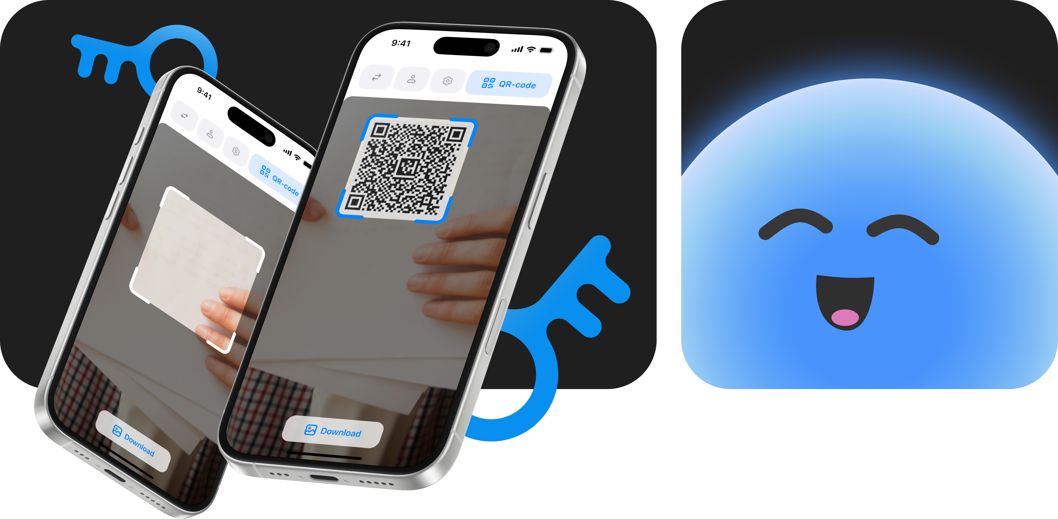 QR-powered cryptographic key generation flow
