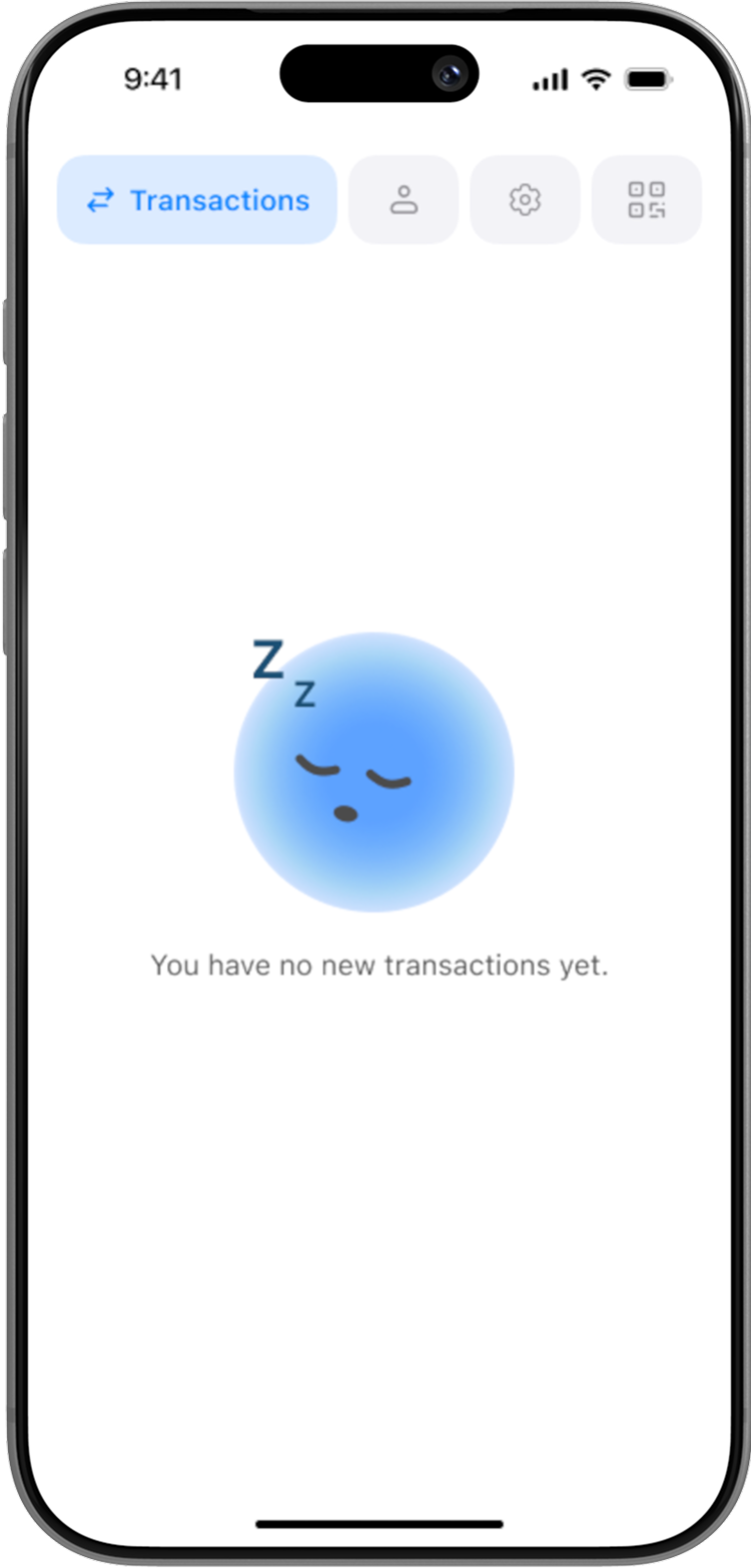 Transaction flow screen 1